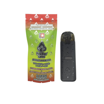 FireBar DUO 3 - in - 1 Indica + Sativa + Hybrid 3 Gram Signature Blend Vape - Watermelon Zlushie (Indica) × Lemon Cherry Gelato (Sativa)