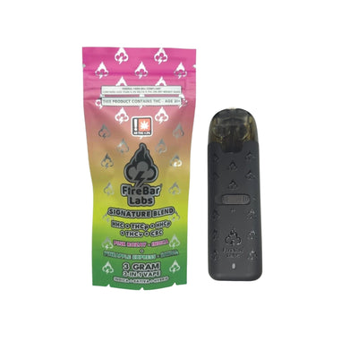 FireBar DUO 3 - in - 1 Indica + Sativa + Hybrid 3 Gram Signature Blend Vape - FireBar Labs - Pink Rozay (Indica) × Pineapple Express (Sativa)
