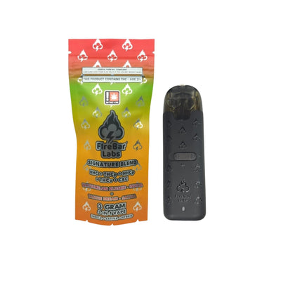 FireBar DUO 3 - in - 1 Indica + Sativa + Hybrid 3 Gram Signature Blend Vape - Watermelon Zlushie (Indica) × Tangie Dream (Sativa)