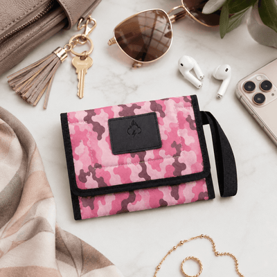 FireBar Labs Essential Travel Wallet - Smell Proof + Hidden Lock (× PBAL) - FireBar Labs - Pink Camo