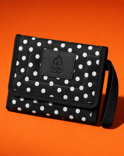 FireBar Labs Essential Travel Wallet - Smell Proof + Hidden Lock (× PBAL) - FireBar Labs - Polka Dot