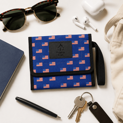 FireBar Labs Essential Travel Wallet - Smell Proof + Hidden Lock (× PBAL) - FireBar Labs - American Flag