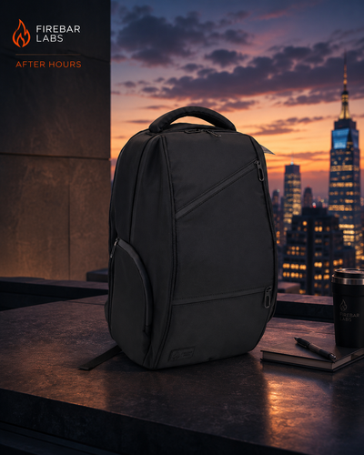 FireBar Labs Executive Backpack — Firebar Labs: after hours on the terrace