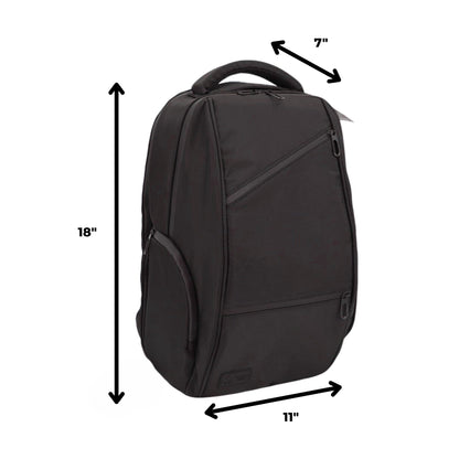 FireBar Labs Smell Proof Executive Backpack w/USB - C Fast Charge Port - Smell Proof Fashion - FireBar Labs - Phantom Black