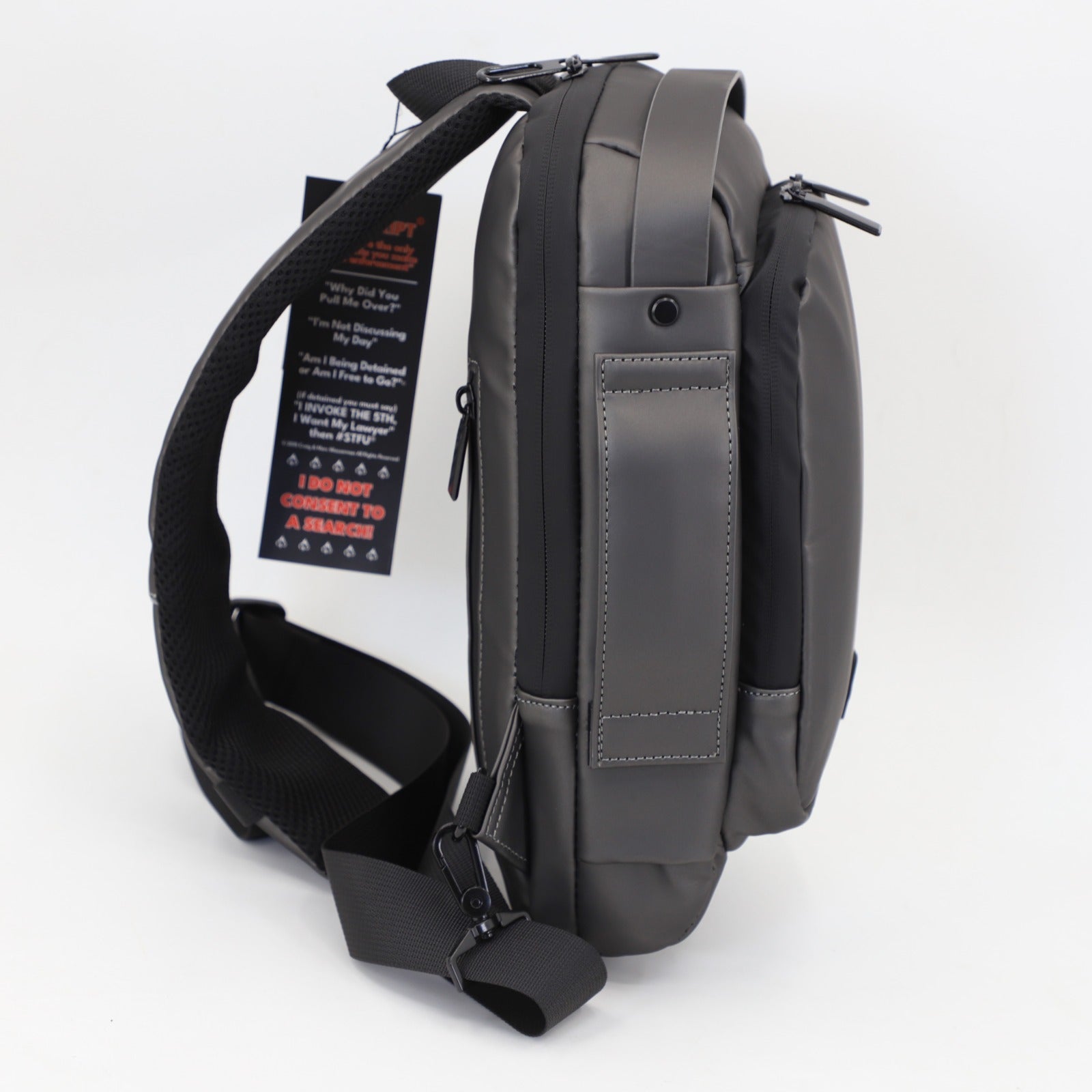 FireBar Labs Smell Proof Executive Tech Cross Body w/USB - C Fast Charge Port - Hidden Lock - FireBar Labs - Saddle Brown