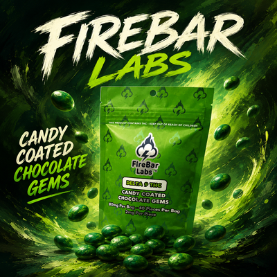 FireBar Labs THC Chocolate Diamonds — Candy-coated chocolate gems with THC