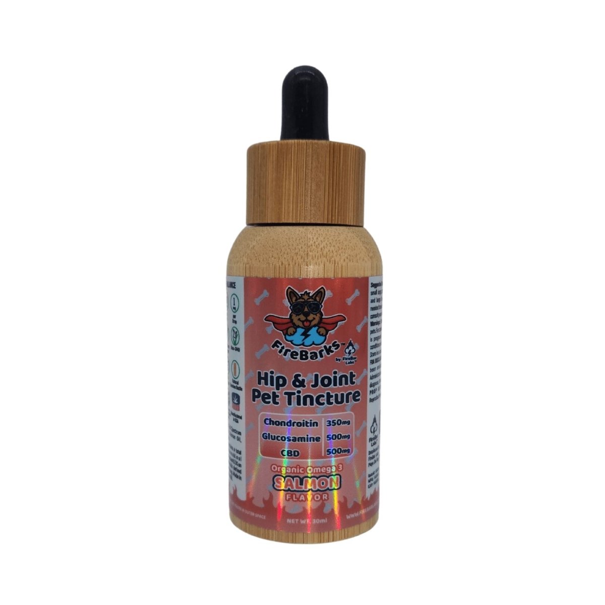 FireBarks Hip & Joint CBD Tincture – 500mg CBD, Chondroitin, Glucosamine & Omega 3 Salmon Oil - FireBar Labs - 
