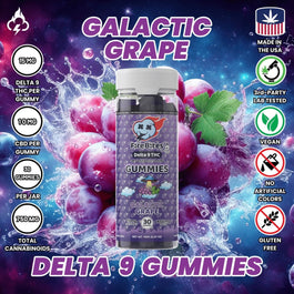 FireBites Delta 9 Gummies - Galactic Grape (15mg D9 + 10mg CBD) - FireBar Labs - 