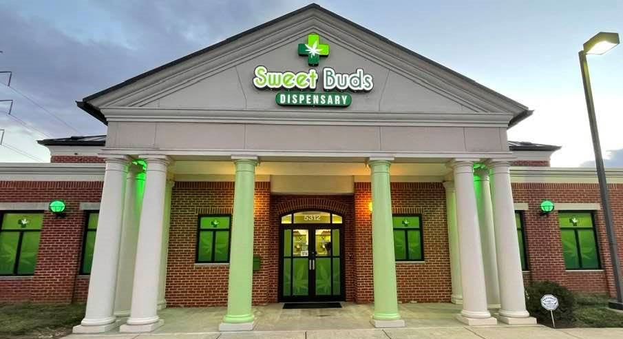 SweetBuds Dispensary storefront in Frederick, MD