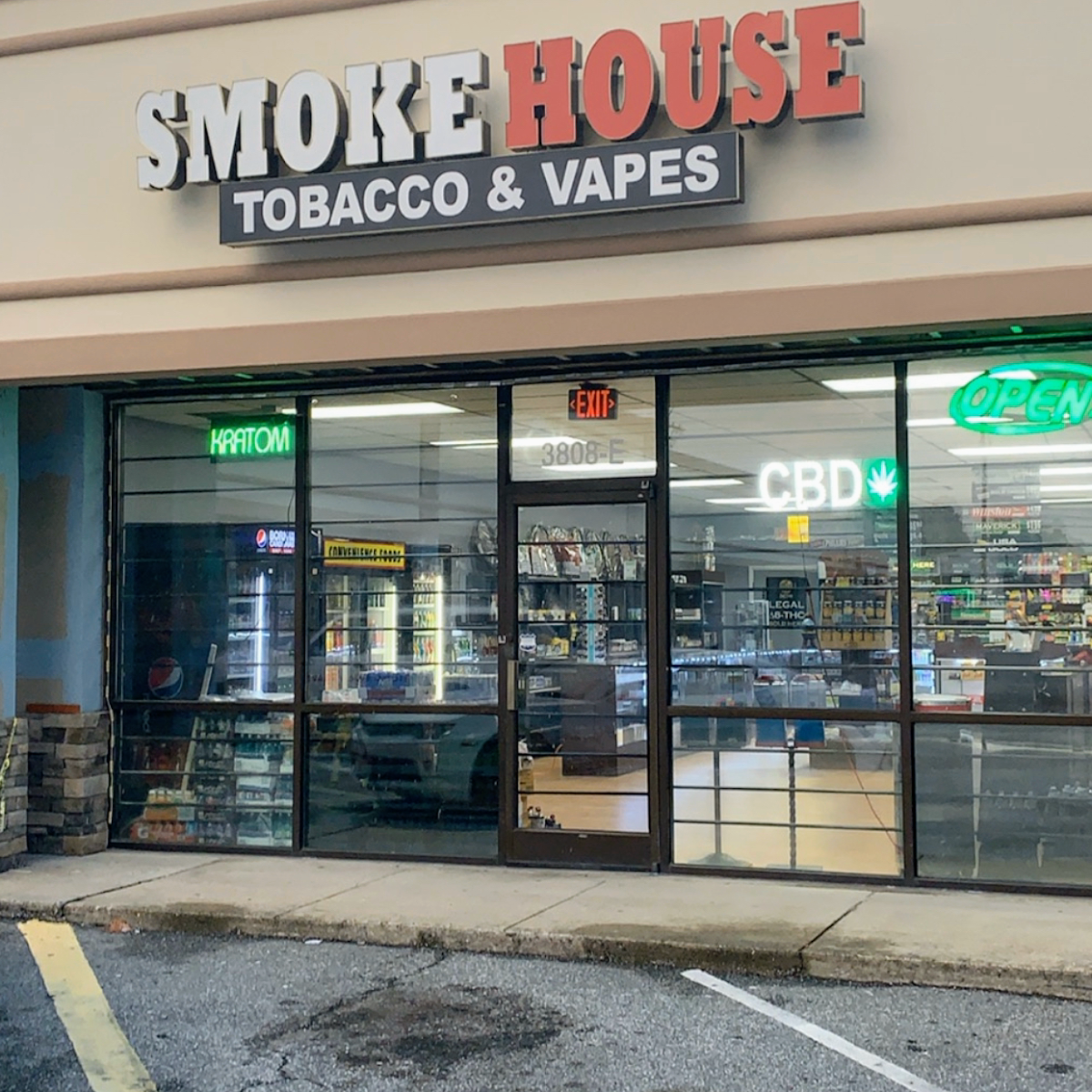 Smoke House Tobacco & Vapes storefront in Greensboro, NC