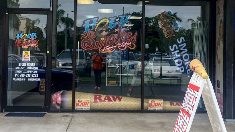HOLY SMOKES MIAMI LAKES SMOKE SHOP storefront in Hialeah, FL