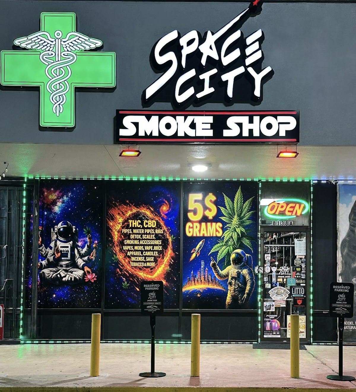 Space City Smoke Shop storefront in Houston, TX