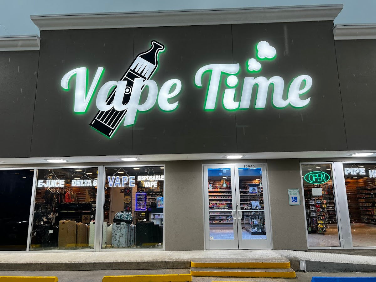 Vape Time storefront in Houston, TX