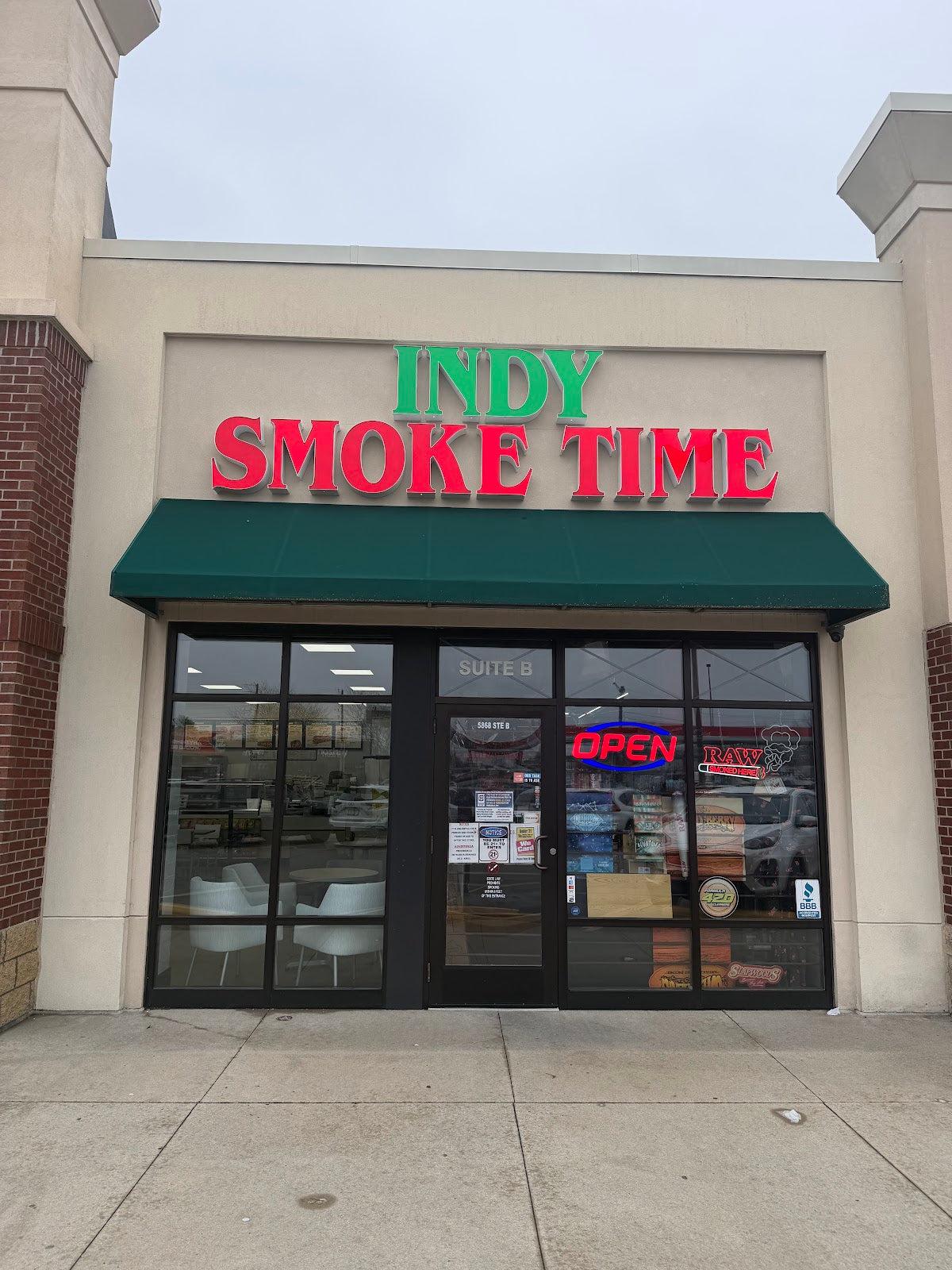 Indy Smoke Time storefront in Indianapolis, IN