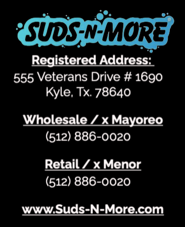 Suds 'N' More storefront in Kyle, TX