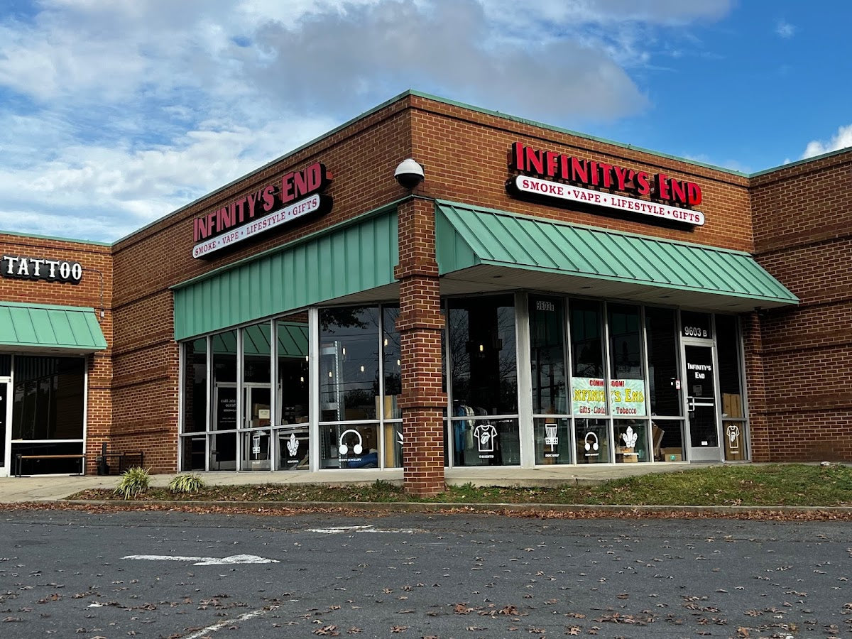 Infinity's End Smoke Shop storefront in Matthews, NC