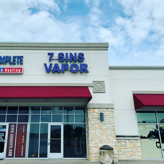 7Sins Vapor storefront in McKinney, TX