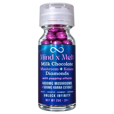 Mind x Melt Milk Chocolate Popping Diamonds — Mushroom + Kanna - FireBar Labs - 25