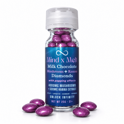 Mind x Melt Milk Chocolate Popping Diamonds — Mushroom + Kanna - FireBar Labs - 25