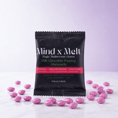 Mind x Melt Milk Chocolate Popping Diamonds — Mushroom + Kanna - FireBar Labs - 10