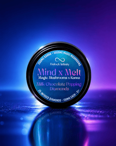 Mind x Melt Milk Chocolate "Popping" Diamonds with 3G Mushroom + 250mg Kanna - FireBar Labs - 25