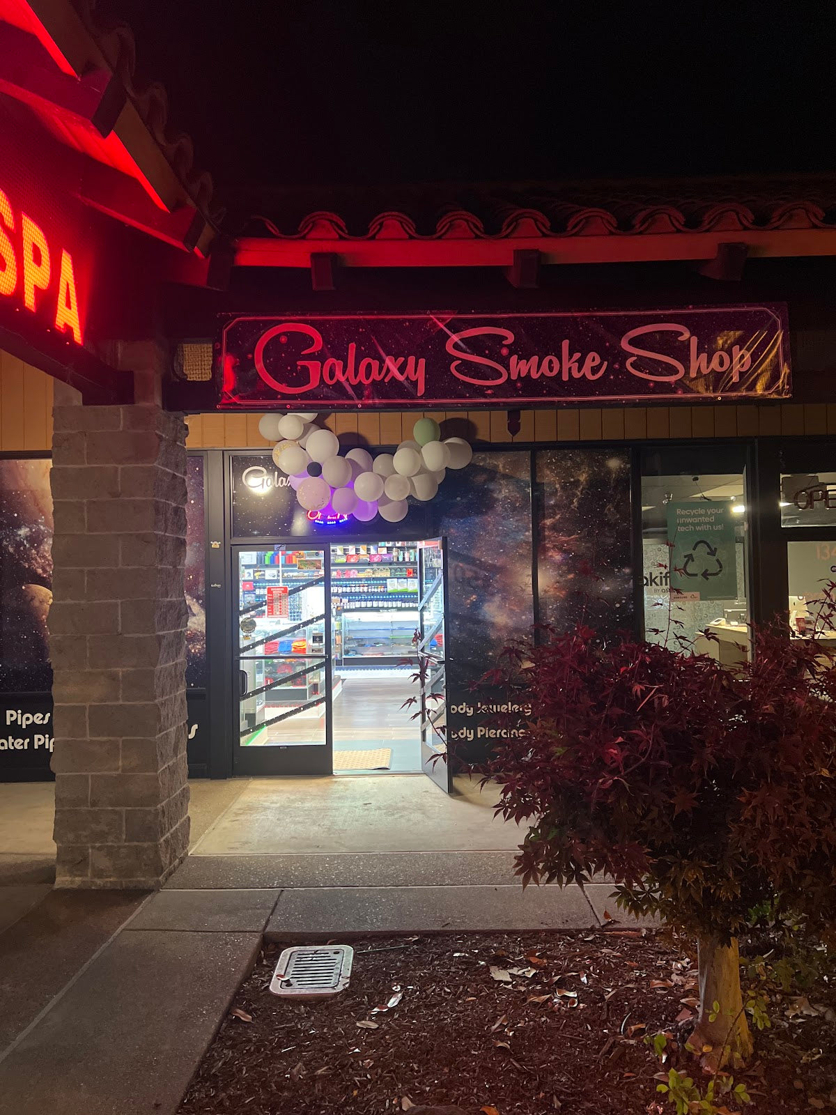 Galaxy Smoke Shop storefront in Napa, CA