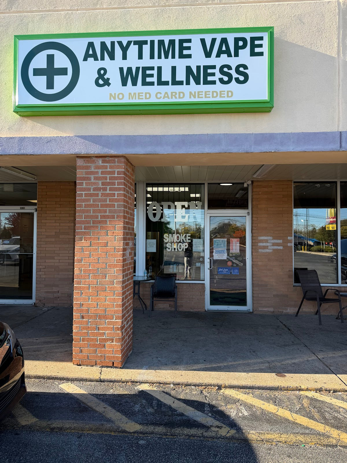 Anytime Vape and Wellness storefront in Penn Hills Township, PA