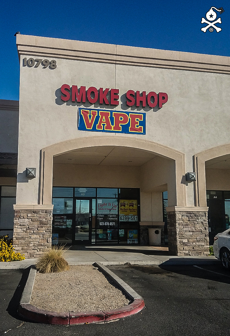 M&M SMOKE, CIGARS AND MORE storefront in Peoria, AZ