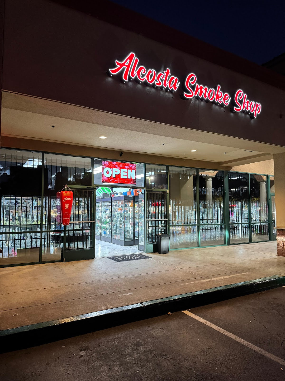 Alcosta Smoke Shop storefront in San Ramon, CA