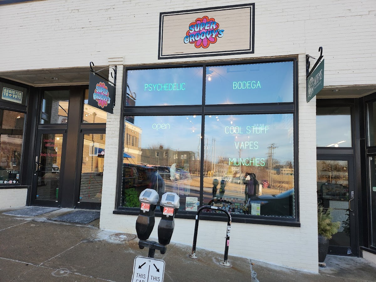 Super Groovy's Psychedelic Bodega Smoke Shop storefront in Omaha, NE