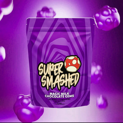 Super Smashed Entheogenic Milk Chocolate Gems — 40 Servings (5 g total - 0.125 g per gem) - FireBar Labs - 